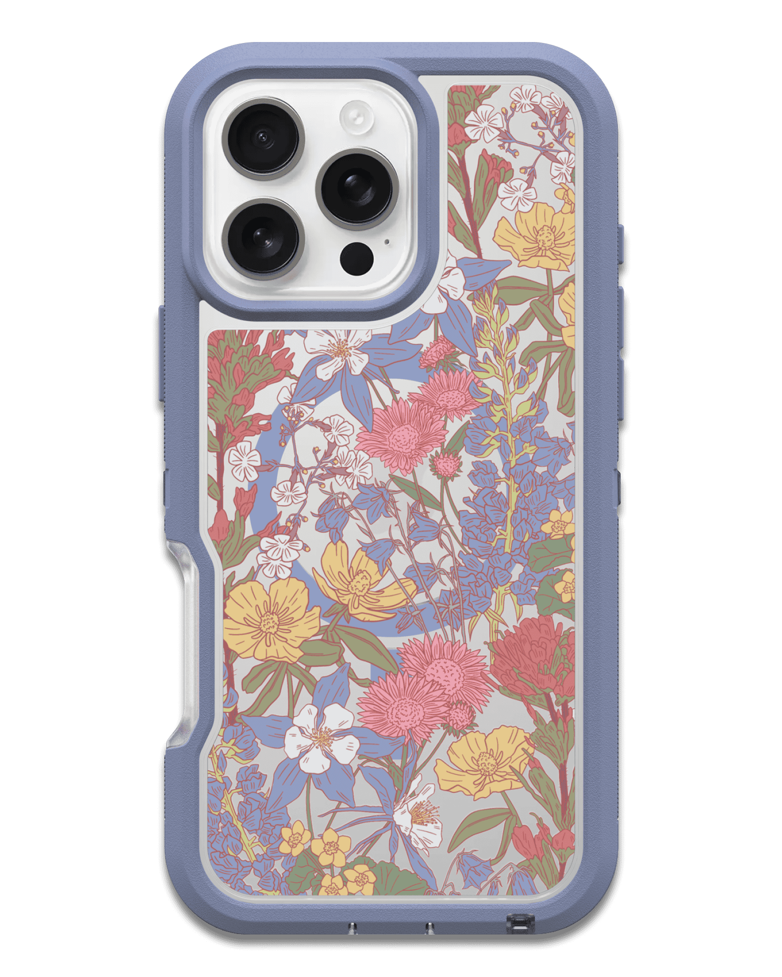 Floral iPhone 16 Purple case